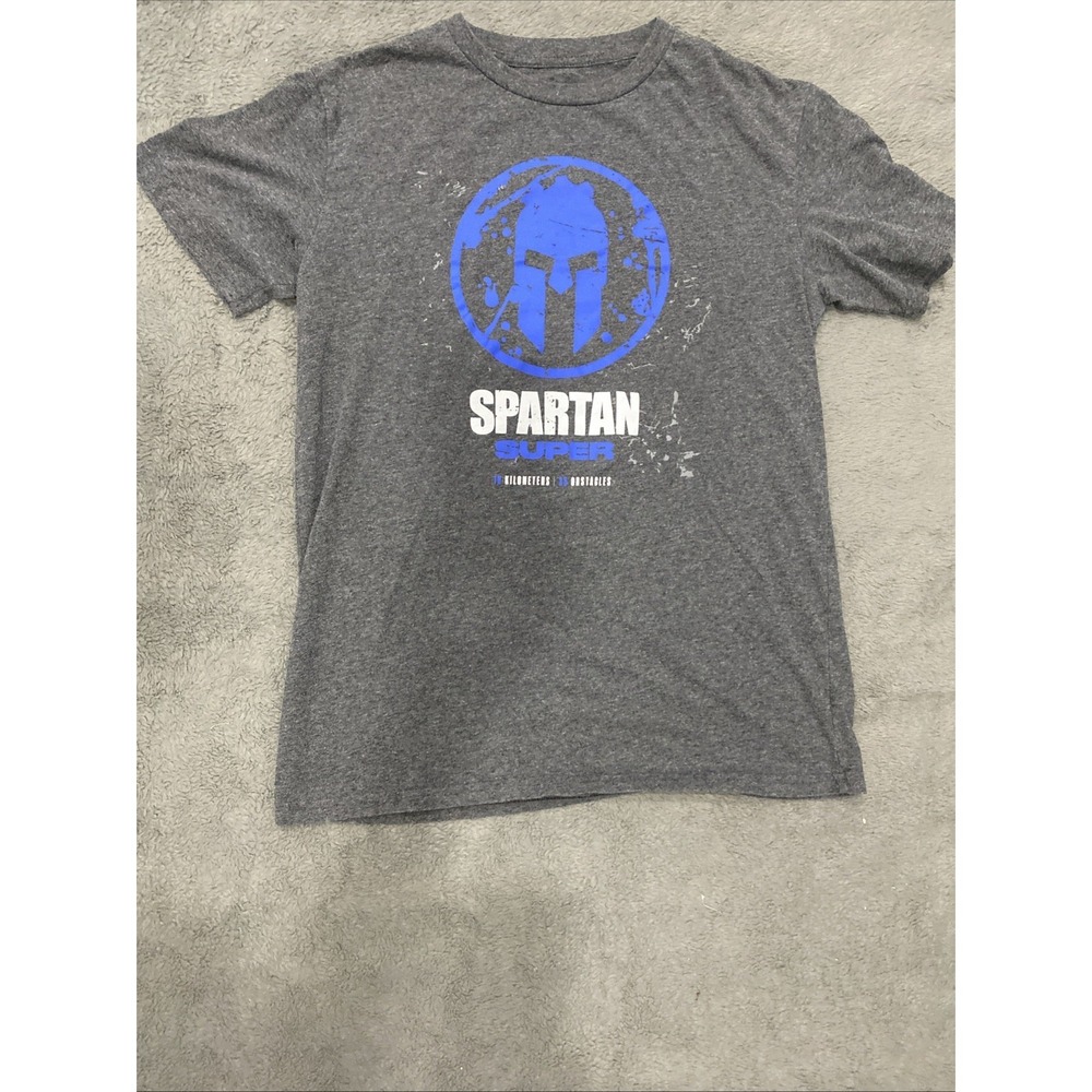 Spartan Race Trifecta Qualifier Super Finisher Gray Tee Unisex Large‎